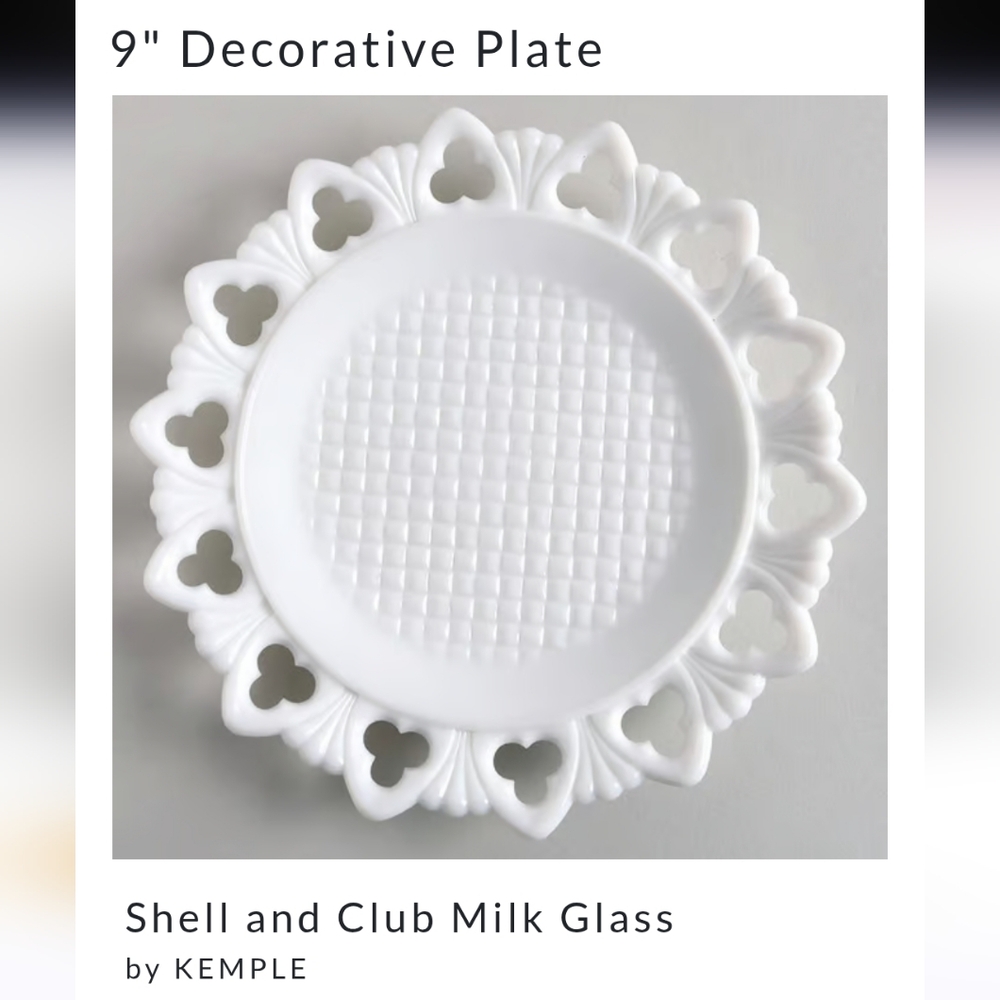 3 FOR $20! Vintage Milk Glass Plate